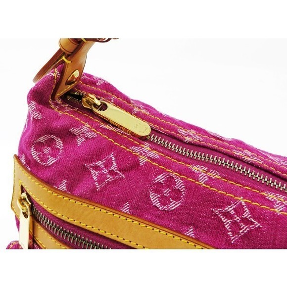 Louis Vuitton Baggy PM Shoulder Bag Monogram Denim Fuchsia main image 1